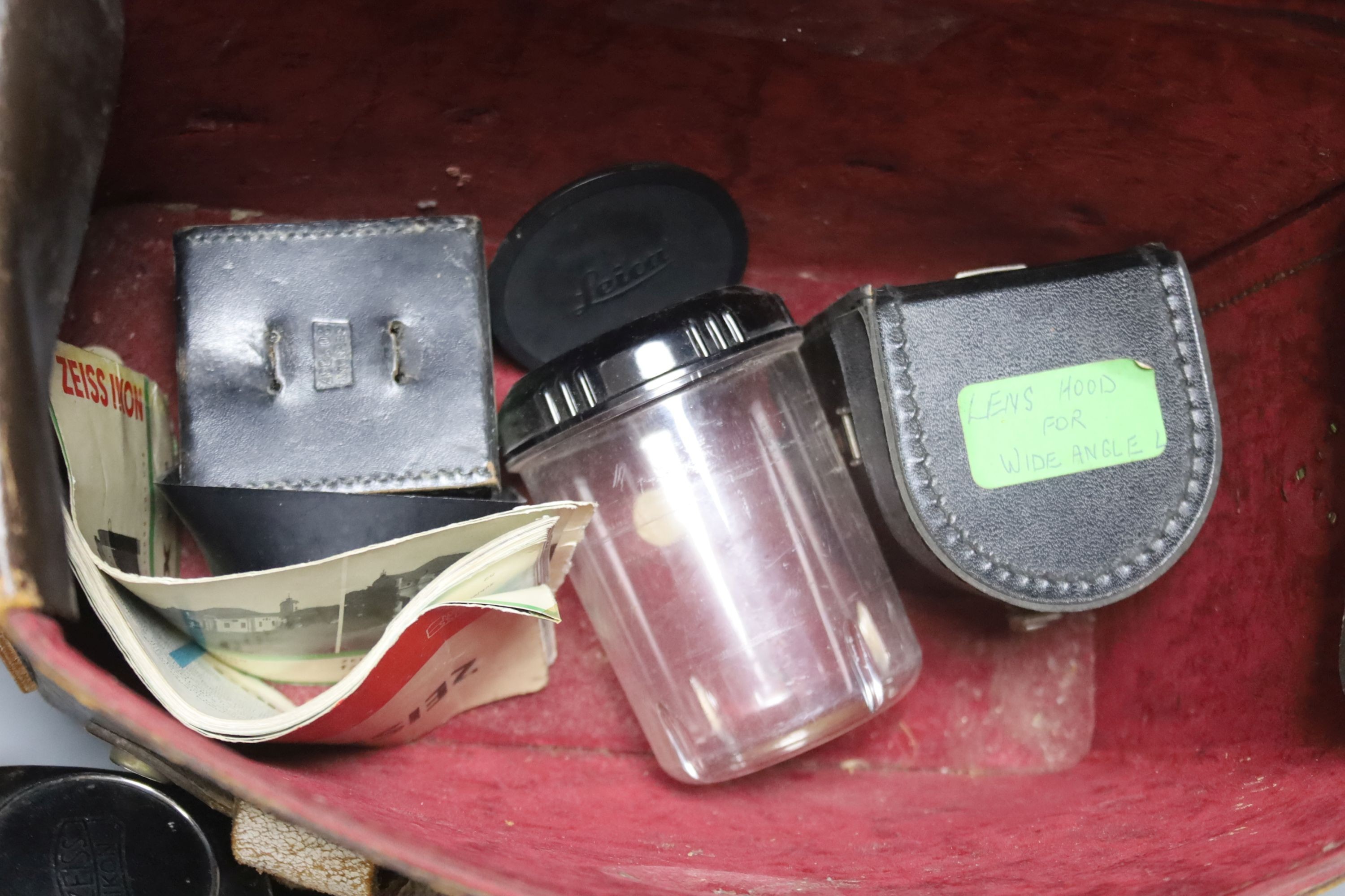 A Zeiss Ikon Contarex camera and accessories